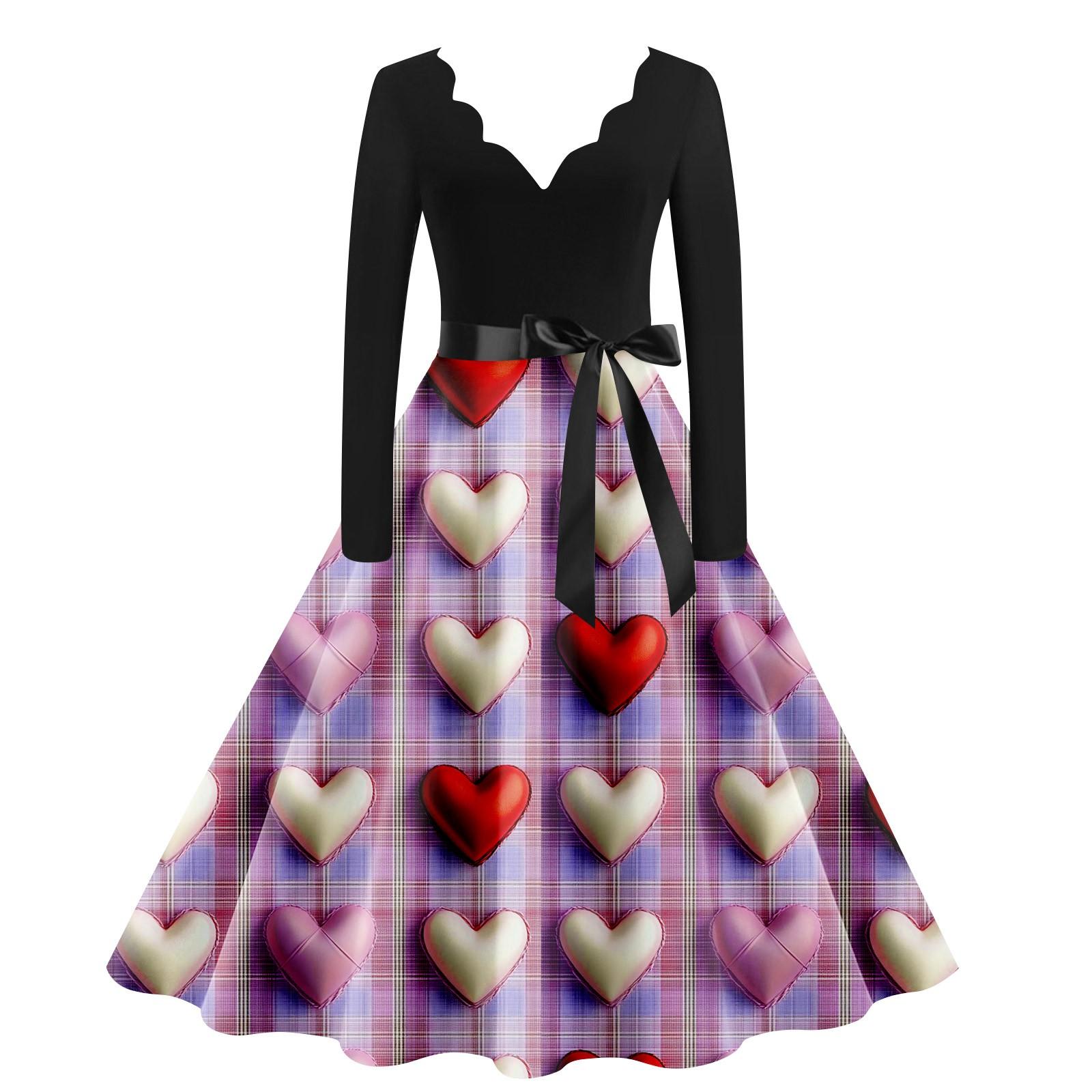 Женское повседневное модное платье с V-образным вырезом и длинным рукавом с милым принтом в винтажном стиле XXL
Женское повседневное модное платье с V-образным вырезом и длинным рукавом с милым принтом в винтажном стиле XXL