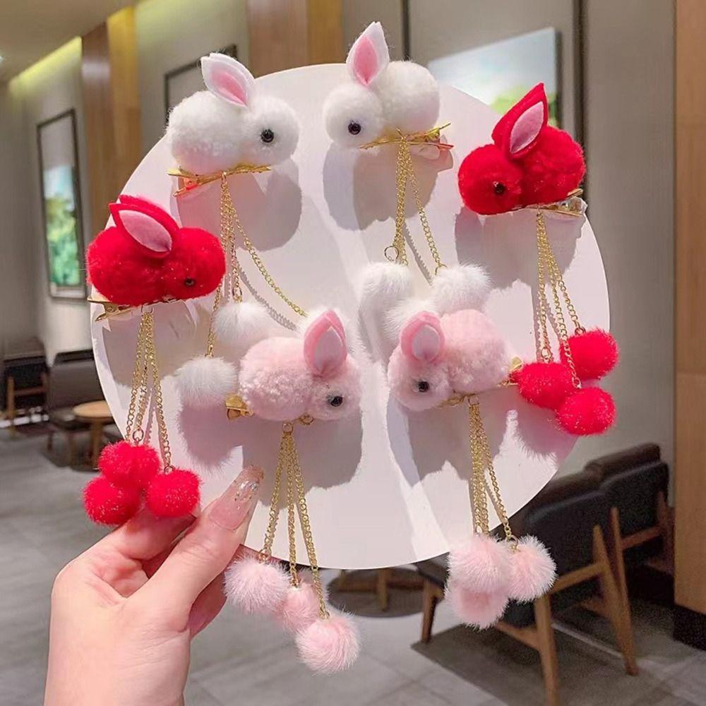 Plush Ball Barrettes New Year Gift Side Clip Hair Accessories Rabbit Hairpin Chinese Style Hairpin червоний
Plush Ball Barrettes New Year Gift Side Clip Hair Accessories Rabbit Hairpin Chinese Style Hairpin червоний