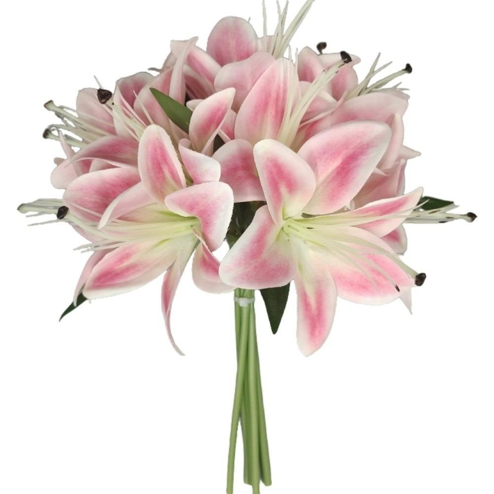 12 Heads Artificial Lilis Floral Arrangement Realistic Simulation Flowers Plastic DIY Flower Artificial Flowers розовый
12 Heads Artificial Lilis Floral Arrangement Realistic Simulation Flowers Plastic DIY Flower Artificial Flowers розовый