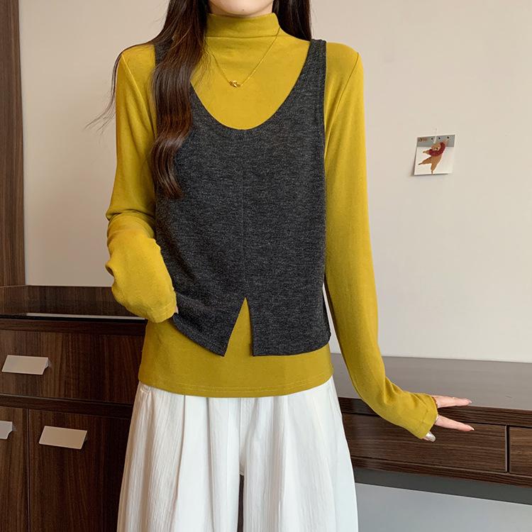 Plus Size Women s Layered Vest & High Neck Long Sleeve T-Shirt Set XL зелёный
Plus Size Women s Layered Vest & High Neck Long Sleeve T-Shirt Set XL зелёный