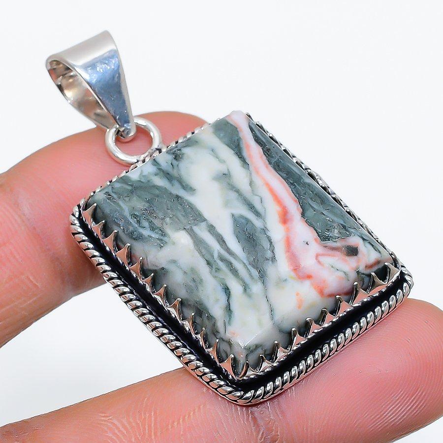 Pinolith Gemstone Handmade 925 Sterling Silver Jewelry Pendant 1.89 SU-9965
Pinolith Gemstone Handmade 925 Sterling Silver Jewelry Pendant 1.89 SU-9965