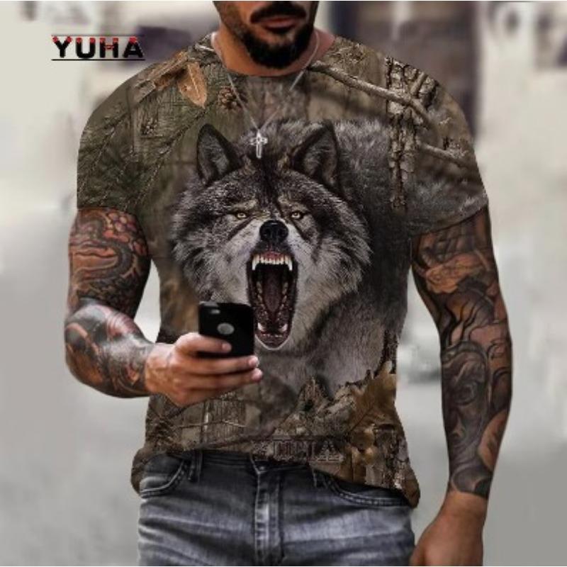 Модные мужские футболки с коротким рукавом, с трендовым персонализированным графическим принтом животного волка в 3D 6XL
Модные мужские футболки с коротким рукавом, с трендовым персонализированным графическим принтом животного волка в 3D 6XL
