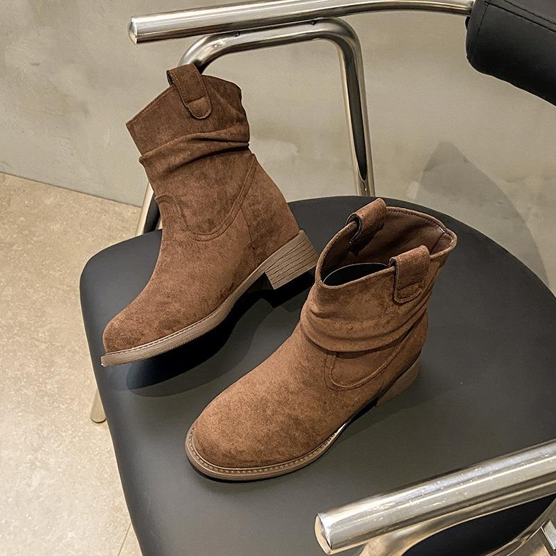 Ретро плиссированные ботинки с толстым каблуком для женской осени и зимы, новые, с большим обхватом голенища, тонкие и увеличивающие рост короткие ботинки Мартин для женщин 40 коричневый
Ретро плиссированные ботинки с толстым каблуком для женской осени и зимы, новые, с большим обхватом голенища, тонкие и увеличивающие рост короткие ботинки Мартин для женщин 40 коричневый