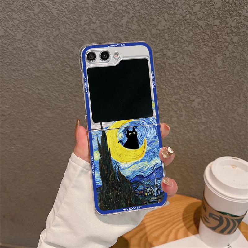 For Samsung Z Flip 5 Case Aesthetic The Black Cat Art Van Gogh Clear Folding Phone Case for Samsung Z Flip 7 6 Flip7 Hard Cover For Samsung Z Flip 7
For Samsung Z Flip 5 Case Aesthetic The Black Cat Art Van Gogh Clear Folding Phone Case for Samsung Z Flip 7 6 Flip7 Hard Cover For Samsung Z Flip 7