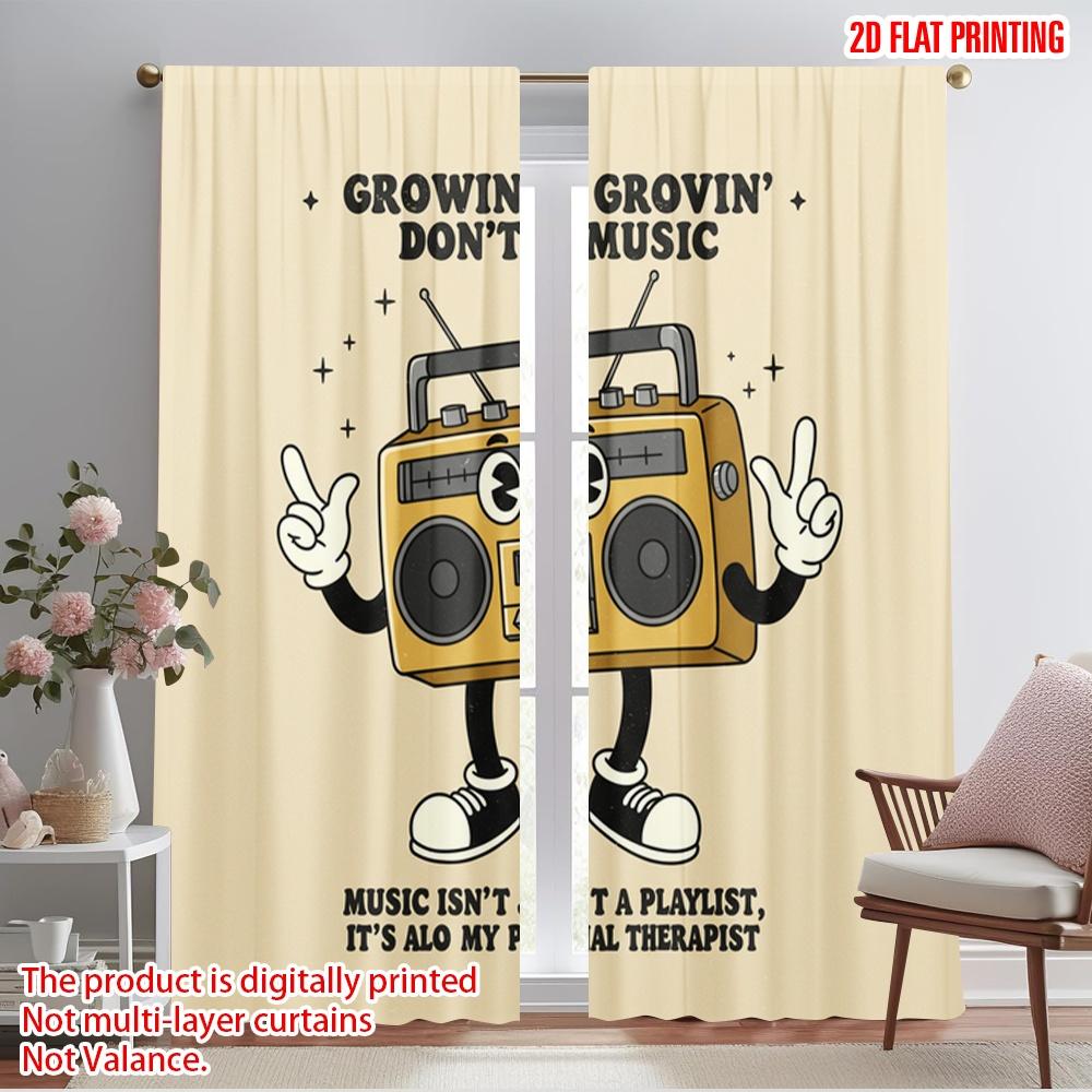 2pcs 2D flat printing Window Curtains Retro Boombox Groovin Music Polyester Without Electricity Party Decorations for Photo 52.50×116.00 CM 2pcs
2pcs 2D flat printing Window Curtains Retro Boombox Groovin Music Polyester Without Electricity Party Decorations for Photo 52.50×116.00 CM 2pcs