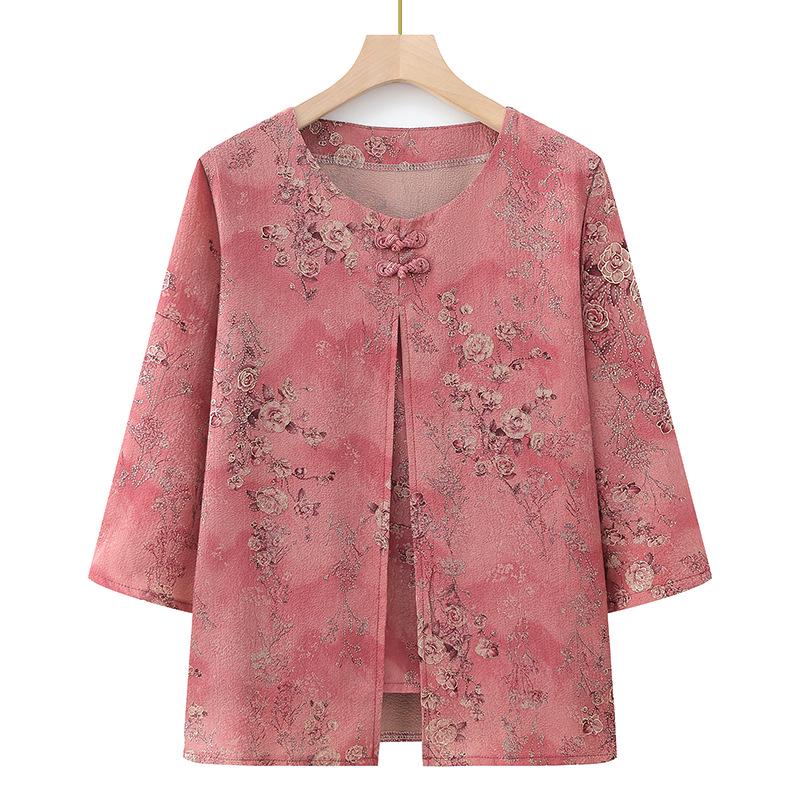 Chinese Style Plus Size Summer Blouse for Middle-Aged & Elderly Women: Mid-Sleeve & Two-Piece Look 4XL (65-72.5 kg) красный
Chinese Style Plus Size Summer Blouse for Middle-Aged & Elderly Women: Mid-Sleeve & Two-Piece Look 4XL (65-72.5 kg) красный