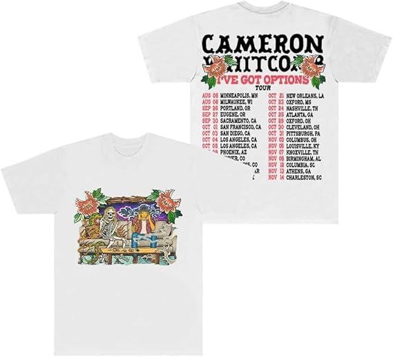 Cameron Whitcomb Ive Got Options Tour 2025 TShirt Unisex Streetwear Crewneck Short Sleeve Tee for Unisex and Women S
Cameron Whitcomb Ive Got Options Tour 2025 TShirt Unisex Streetwear Crewneck Short Sleeve Tee for Unisex and Women S