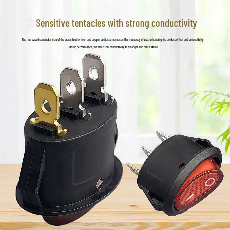 KCD1 Oval Rocker Power Switch, Two-Position, Three-Pin with Light, 6A 250V
KCD1 Oval Rocker Power Switch, Two-Position, Three-Pin with Light, 6A 250V