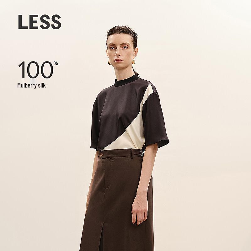 LESSLESS 2026 Summer Mulberry Silk Round Neck Color Block Shirt S
LESSLESS 2026 Summer Mulberry Silk Round Neck Color Block Shirt S