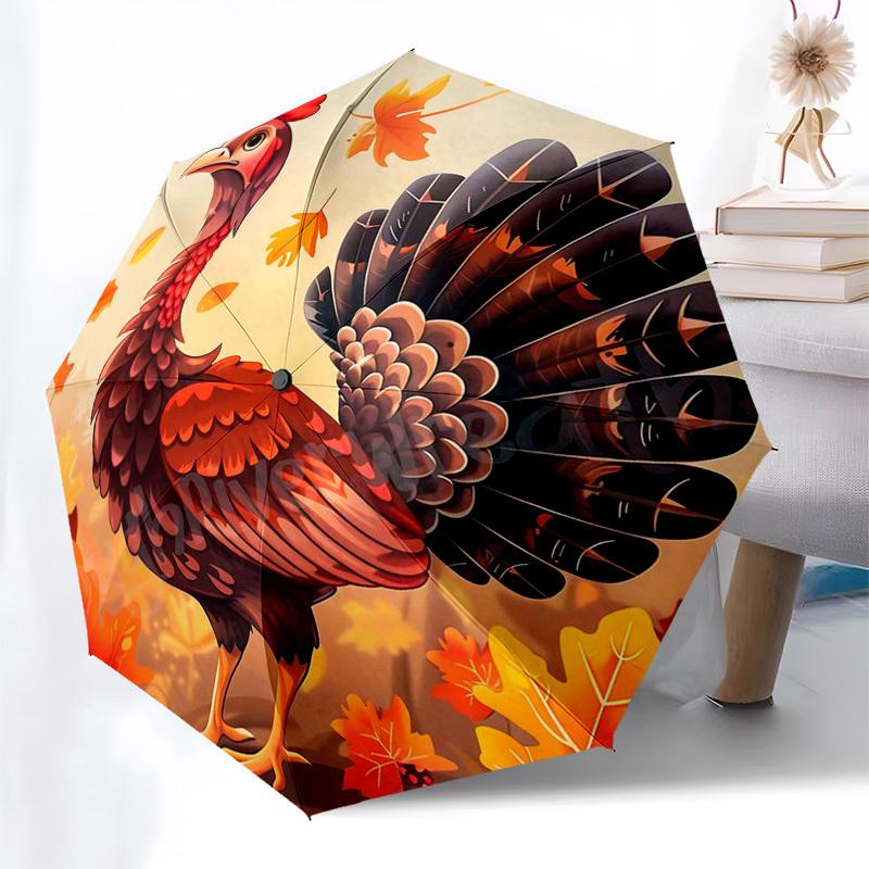 1pc Autumn Turkey Design Automatic Folding Umbrella - Portable 3-Fold Design with 8-Bone Iron Frame, Perfect for Outdoor Use, Festive Gifts, Travel, D
1pc Autumn Turkey Design Automatic Folding Umbrella - Portable 3-Fold Design with 8-Bone Iron Frame, Perfect for Outdoor Use, Festive Gifts, Travel, D