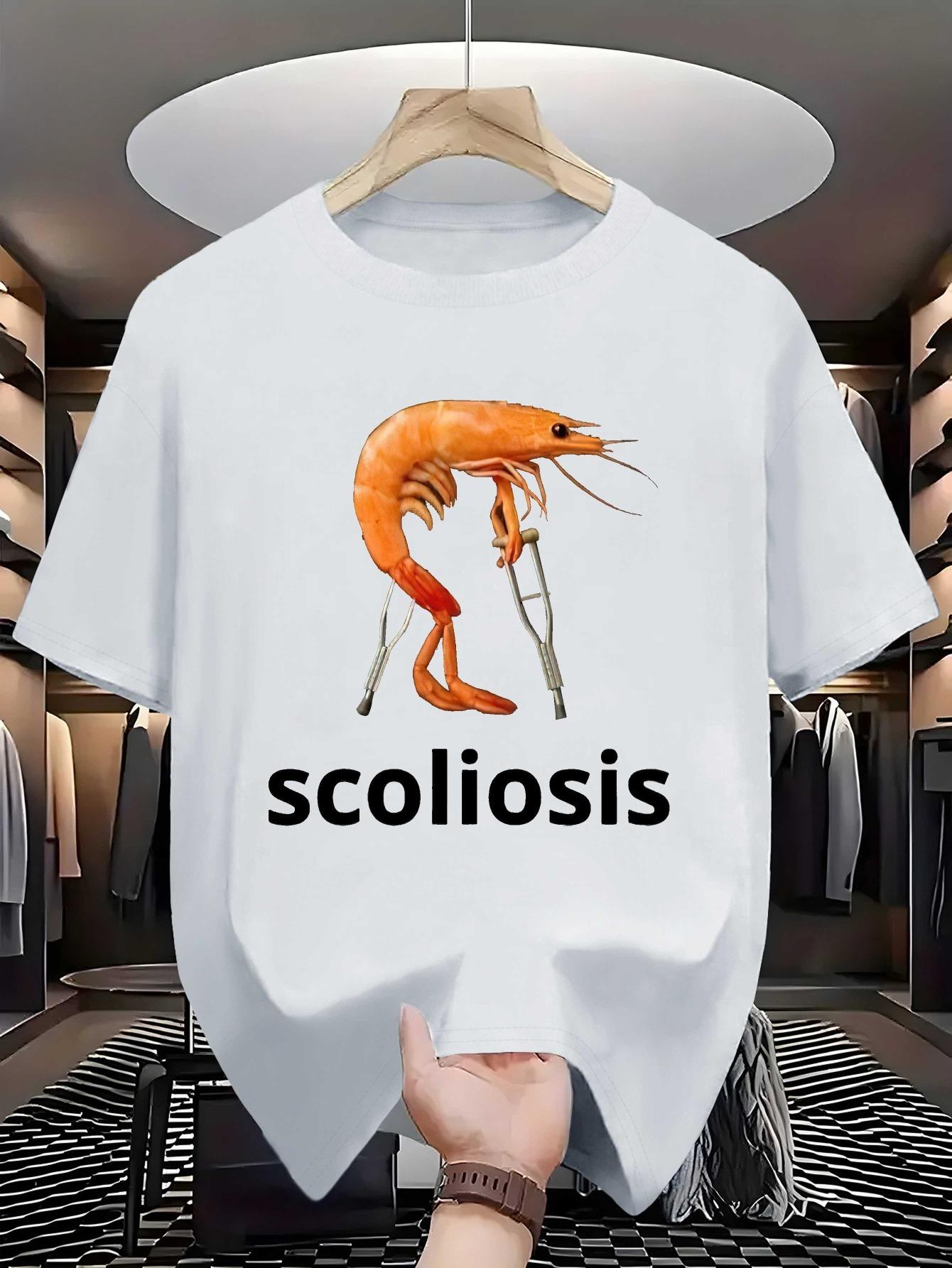 Patterns Shrimp Scoliosis Men s Women T Shirt Cotton Tee Meme Top Streetwear Oversized Ironic Humor Weirdcor Sarcastic Hilarious 5XL
Patterns Shrimp Scoliosis Men s Women T Shirt Cotton Tee Meme Top Streetwear Oversized Ironic Humor Weirdcor Sarcastic Hilarious 5XL