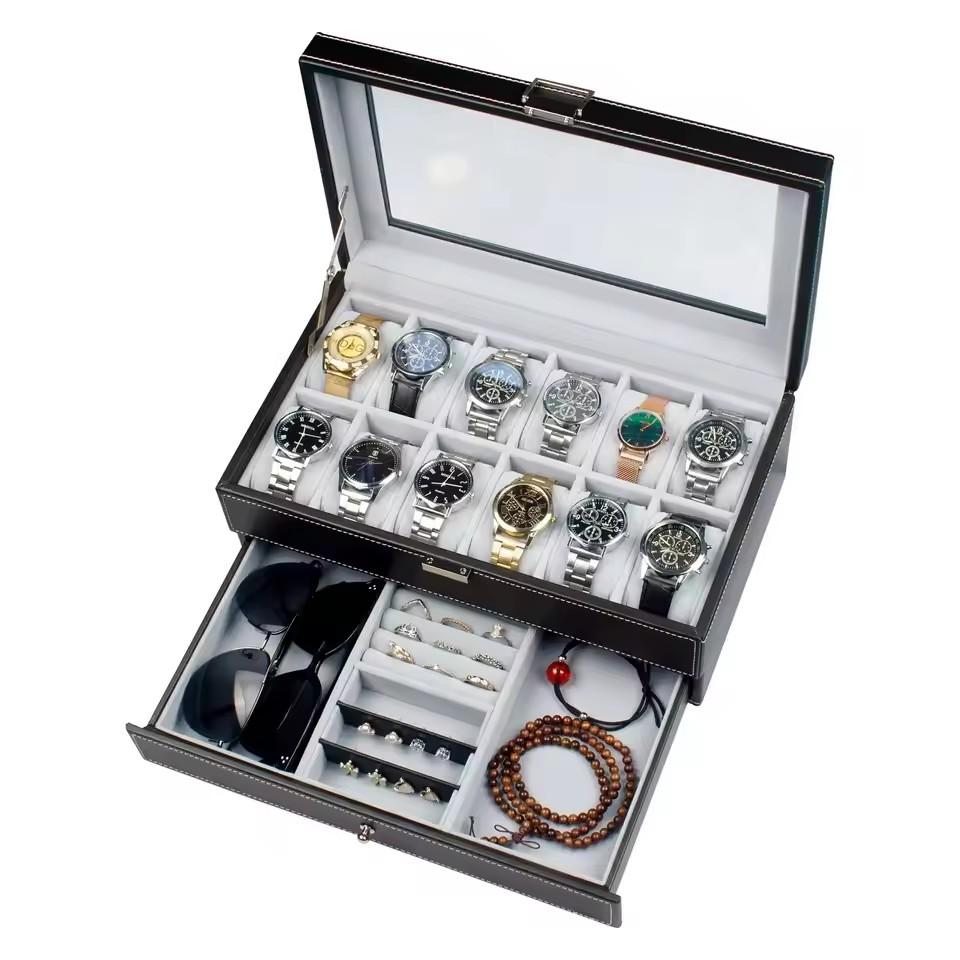 2025 New 12 Slot Leather Lockable Watch Storage Boxes,Men & Women s Jewelry Display Drawer Case, 2-Tier Organizer Watch Showcase чорний
2025 New 12 Slot Leather Lockable Watch Storage Boxes,Men & Women s Jewelry Display Drawer Case, 2-Tier Organizer Watch Showcase чорний