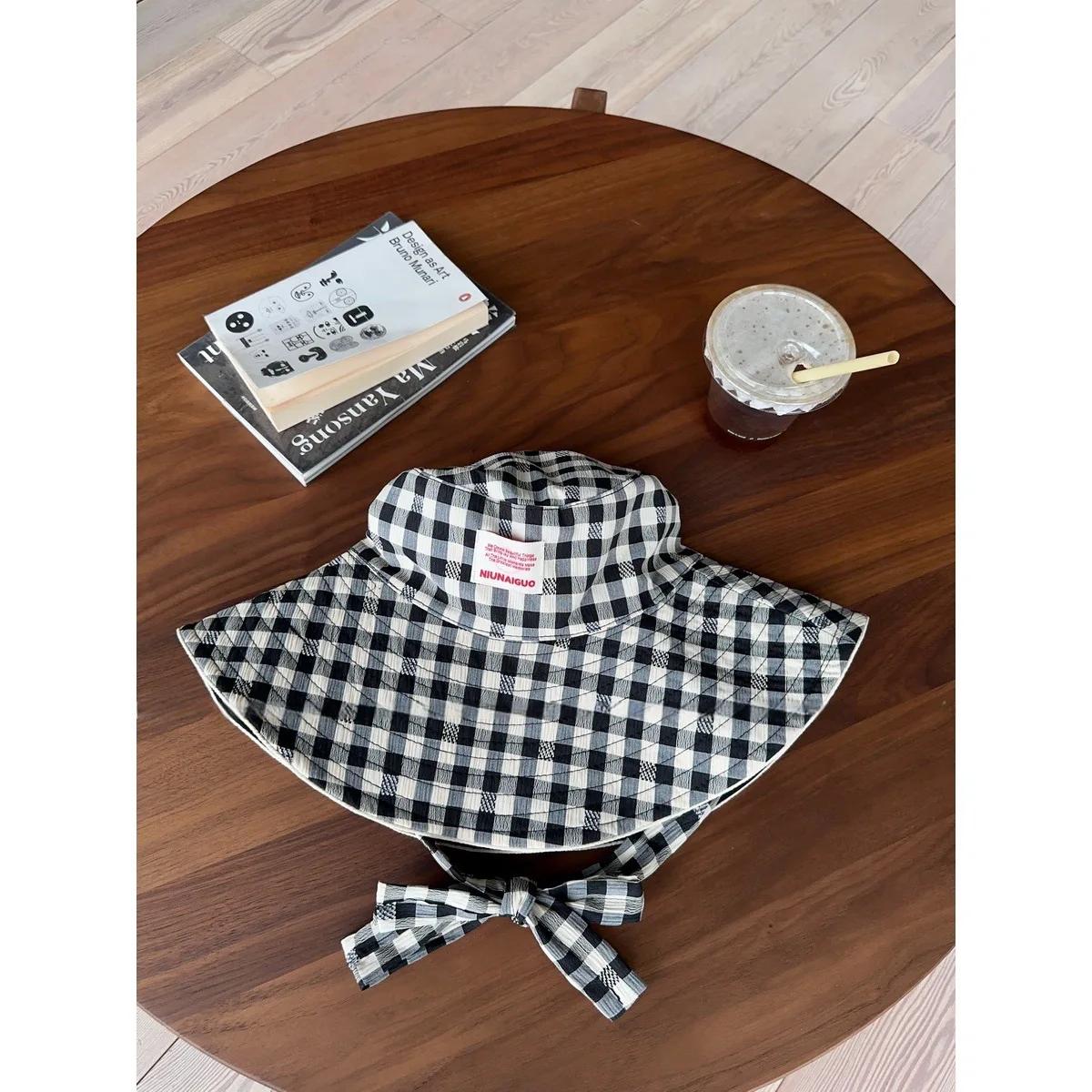 Korean Checkered Strap Fisherman S Hat With A Large Brim For Summer, A Small Sun-Protective Hat That Can Be Worn On Both Sides One Size
Korean Checkered Strap Fisherman S Hat With A Large Brim For Summer, A Small Sun-Protective Hat That Can Be Worn On Both Sides One Size