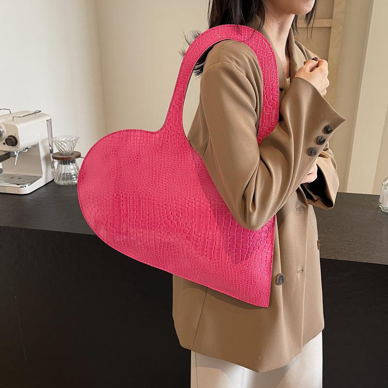 2025 новая сумка подмышку, высококлассная большая сумка, персонализированная креативная любовь, ручная сумка, портативная сумка через плечо 51*3*30 роза розовый