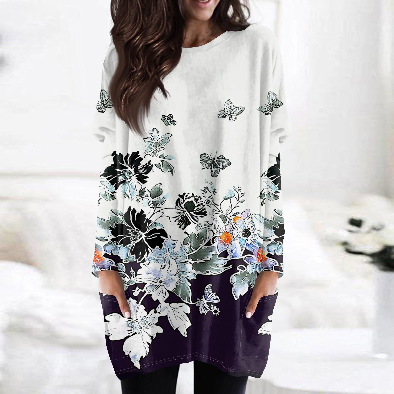 Женская модная повседневная футболка с длинным рукавом и принтом, круглым вырезом и двойным карманом, топ XL чёрный
Женская модная повседневная футболка с длинным рукавом и принтом, круглым вырезом и двойным карманом, топ XL чёрный