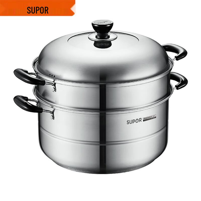 SUPOR 32cm 304 Stainless Steel Double-Layer Steamer Pot
SUPOR 32cm 304 Stainless Steel Double-Layer Steamer Pot