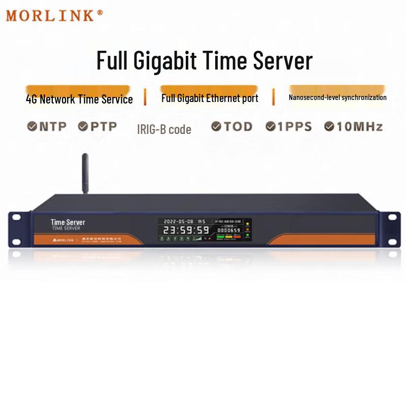 MORLINK Gigabit PTP/NTP Time Server with Rubidium Atomic Clock
MORLINK Gigabit PTP/NTP Time Server with Rubidium Atomic Clock