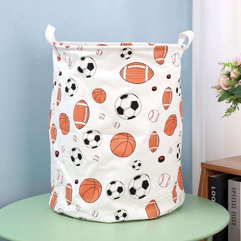 Корзина для грязного белья из холста, утолщенная корзина для хранения игрушек, складная корзина для белья для детской комнаты