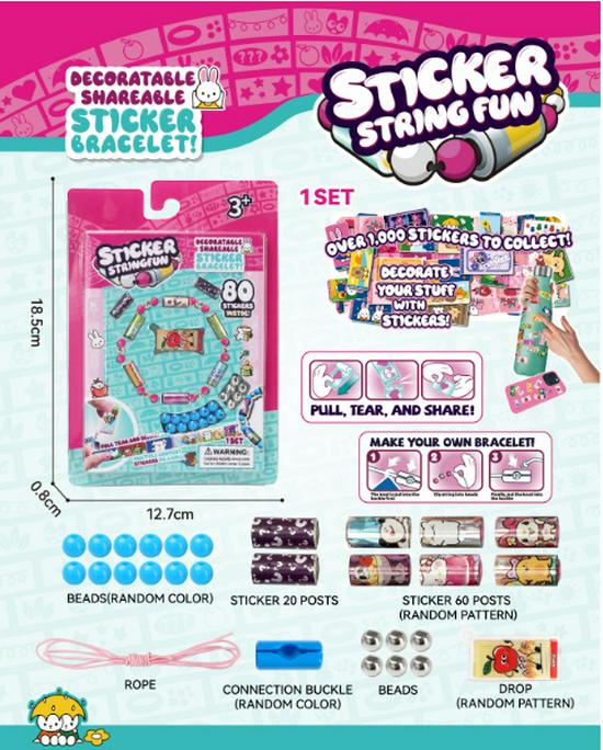 Креативные детские браслеты-наклейки - Бусины STICKI ROLL Аксессуары
Креативные детские браслеты-наклейки - Бусины STICKI ROLL Аксессуары