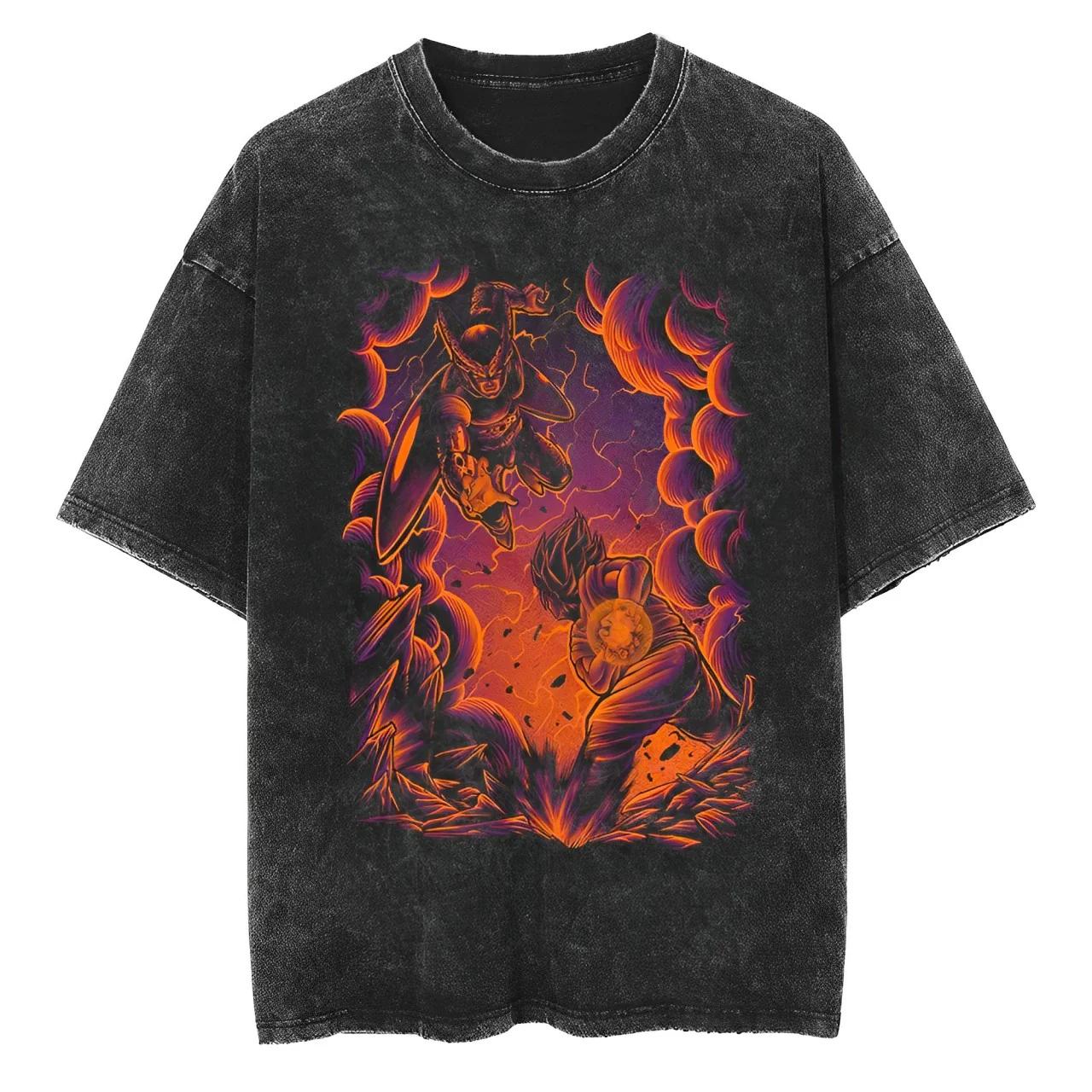 Dragon Ball Gohan vs Cell T Shirt Men Acid Wash Oversized Streetwear Anime Battle Cotton Vintage Gym Graphic Training Tee M
Dragon Ball Gohan vs Cell T Shirt Men Acid Wash Oversized Streetwear Anime Battle Cotton Vintage Gym Graphic Training Tee M