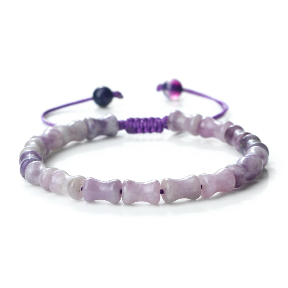 Boho Natural Agate Stone Braided Bracelet Bamboo Shaped Beads Bangle Adjustable Knot Handmade Fashion Jewelry for Men Women Gift світло-фіолетового кольору
Boho Natural Agate Stone Braided Bracelet Bamboo Shaped Beads Bangle Adjustable Knot Handmade Fashion Jewelry for Men Women Gift світло-фіолетового кольору