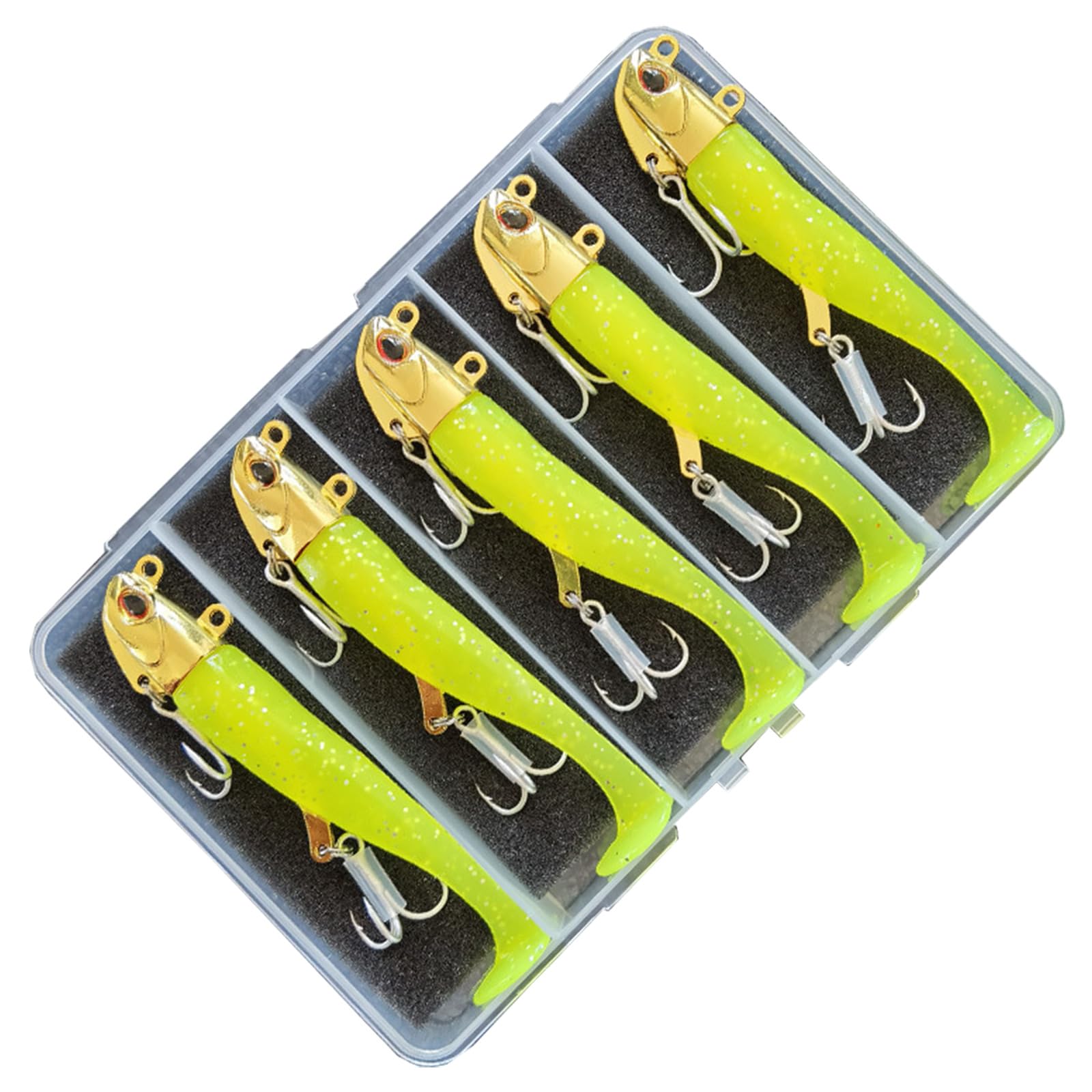 Mamota Lure Set Worm Set Jig Head Worm 30g Sea Bass Flounder Opar Blue Fish Freshwater Sea Fishing Shad Tail Soft Fishing Equipment with Case Set of 5
Mamota Lure Set Worm Set Jig Head Worm 30g Sea Bass Flounder Opar Blue Fish Freshwater Sea Fishing Shad Tail Soft Fishing Equipment with Case Set of 5