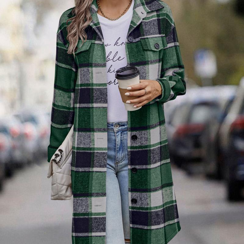 Plaid Wool Trench Coat - Classic European Style M темно-зелений колір
Plaid Wool Trench Coat - Classic European Style M темно-зелений колір