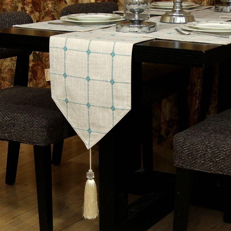 Современные подвесные столы с кисточками, флаг, хлопковая льняная сетка, минималистичный простой декор для скатерти для чая, обеденной скатерти, коврика 32*45cm 2piece