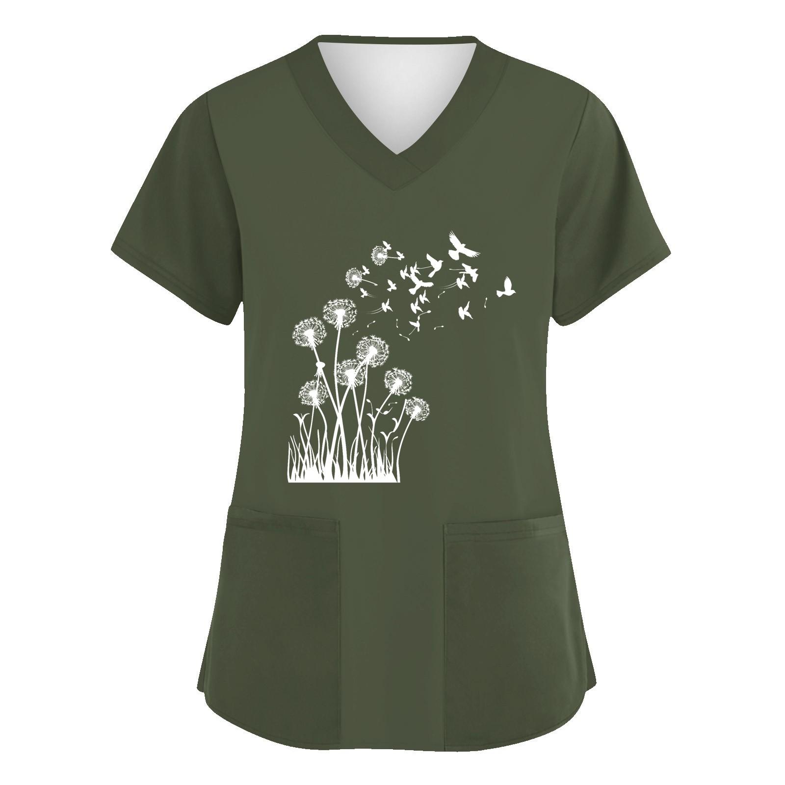 Женская мода с v-образным вырезом, короткими рукавами и карманами, топы с принтом XXXXXL
Женская мода с v-образным вырезом, короткими рукавами и карманами, топы с принтом XXXXXL