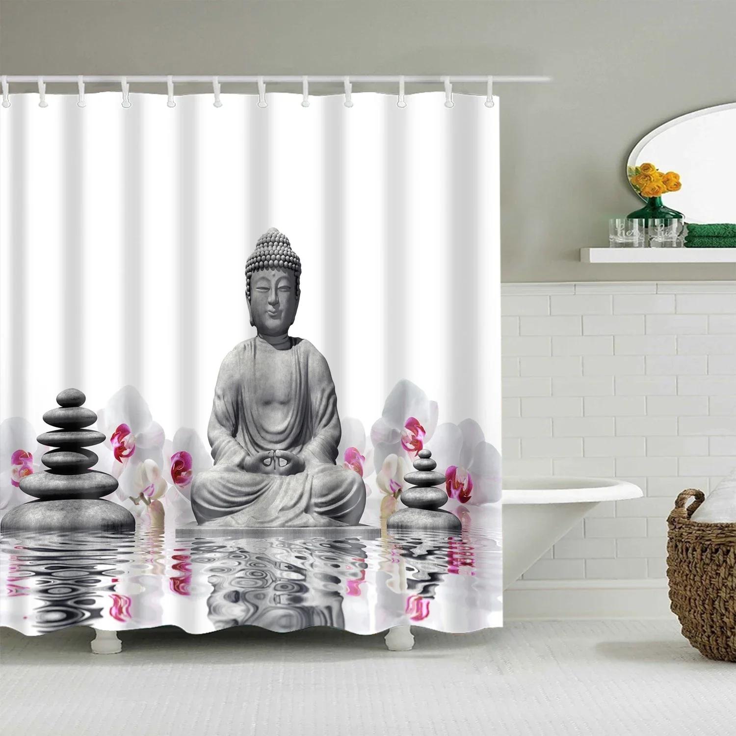 Lotus Buddha Rose Flower Green Leaves Lavender Butterfly Bathroom Accessories Set Shower Curtain With 12 Hooks W60H190(CM)-1 Pcs
Lotus Buddha Rose Flower Green Leaves Lavender Butterfly Bathroom Accessories Set Shower Curtain With 12 Hooks W60H190(CM)-1 Pcs