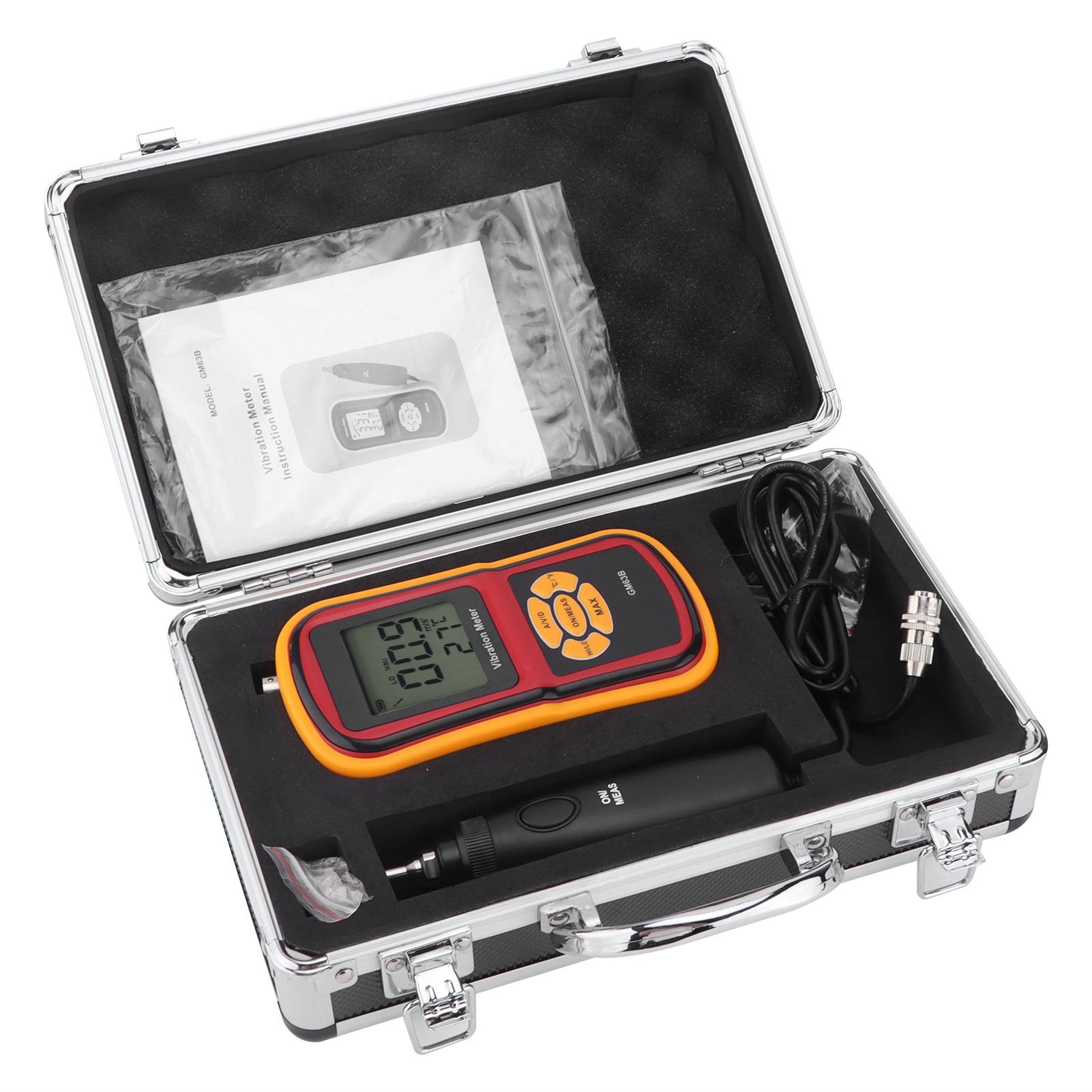 GM63B Vibration Meter Speed Acceleration Displacement Measurement Split Type Handheld Portable Vibration Measurer
GM63B Vibration Meter Speed Acceleration Displacement Measurement Split Type Handheld Portable Vibration Measurer