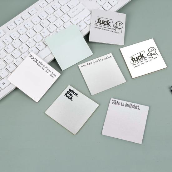 Забавные липкие заметки Самоклеящиеся противоскользящие прозрачные принты Оставьте сообщение Смутное письмо Яркая новинка Липкий блокнот Офисные школьные принадлежности