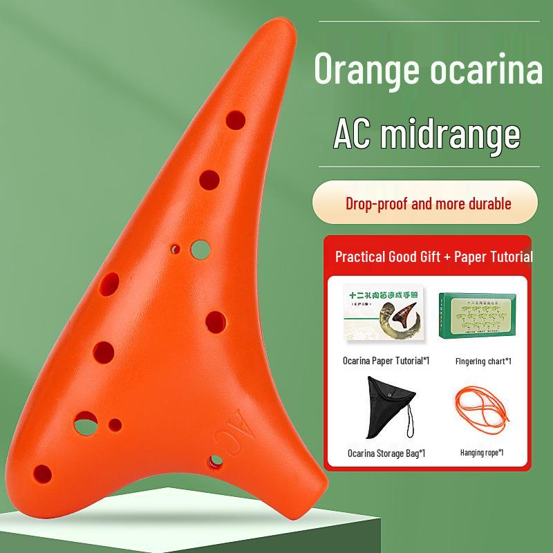12-Hole Alto C Beginner Resin Ocarina - Engravable, Drop-Resistant, Professional Student Instrument помаранчевий
12-Hole Alto C Beginner Resin Ocarina - Engravable, Drop-Resistant, Professional Student Instrument помаранчевий