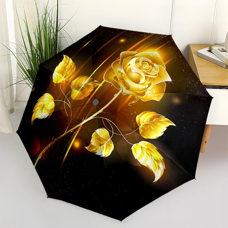 Golden Rose themed Eight rib Automatic Folding Umbrella Is Suitable for Both Men and Women, Making It A Perfect Christmas and Valentine s Da
Golden Rose themed Eight rib Automatic Folding Umbrella Is Suitable for Both Men and Women, Making It A Perfect Christmas and Valentine s Da
