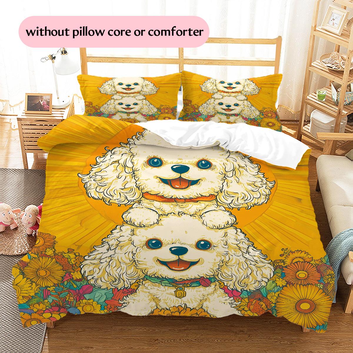 Two Cartoon Dogs Pattern Bedding Quilt Set Home Decoration Gift (1 * duvet cover + 2 * pillowcase, without core) 135x200cm
Two Cartoon Dogs Pattern Bedding Quilt Set Home Decoration Gift (1 * duvet cover + 2 * pillowcase, without core) 135x200cm