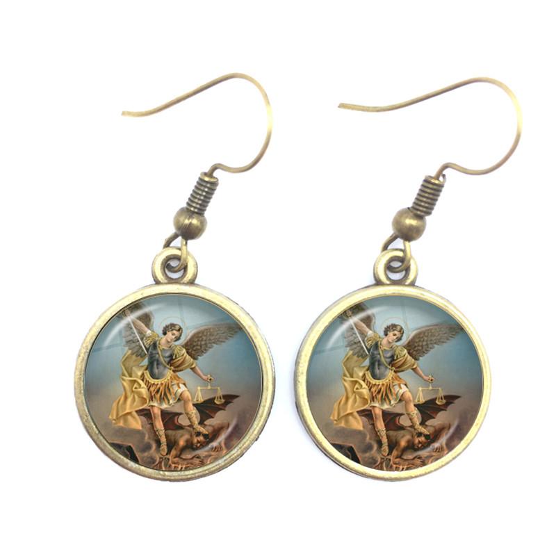 Hot St.Michael Fashion Earrings Protect Me Saint Shield Protection Justice 16mm Glass Cabochon Earrings Talisman Christian Holy
Hot St.Michael Fashion Earrings Protect Me Saint Shield Protection Justice 16mm Glass Cabochon Earrings Talisman Christian Holy