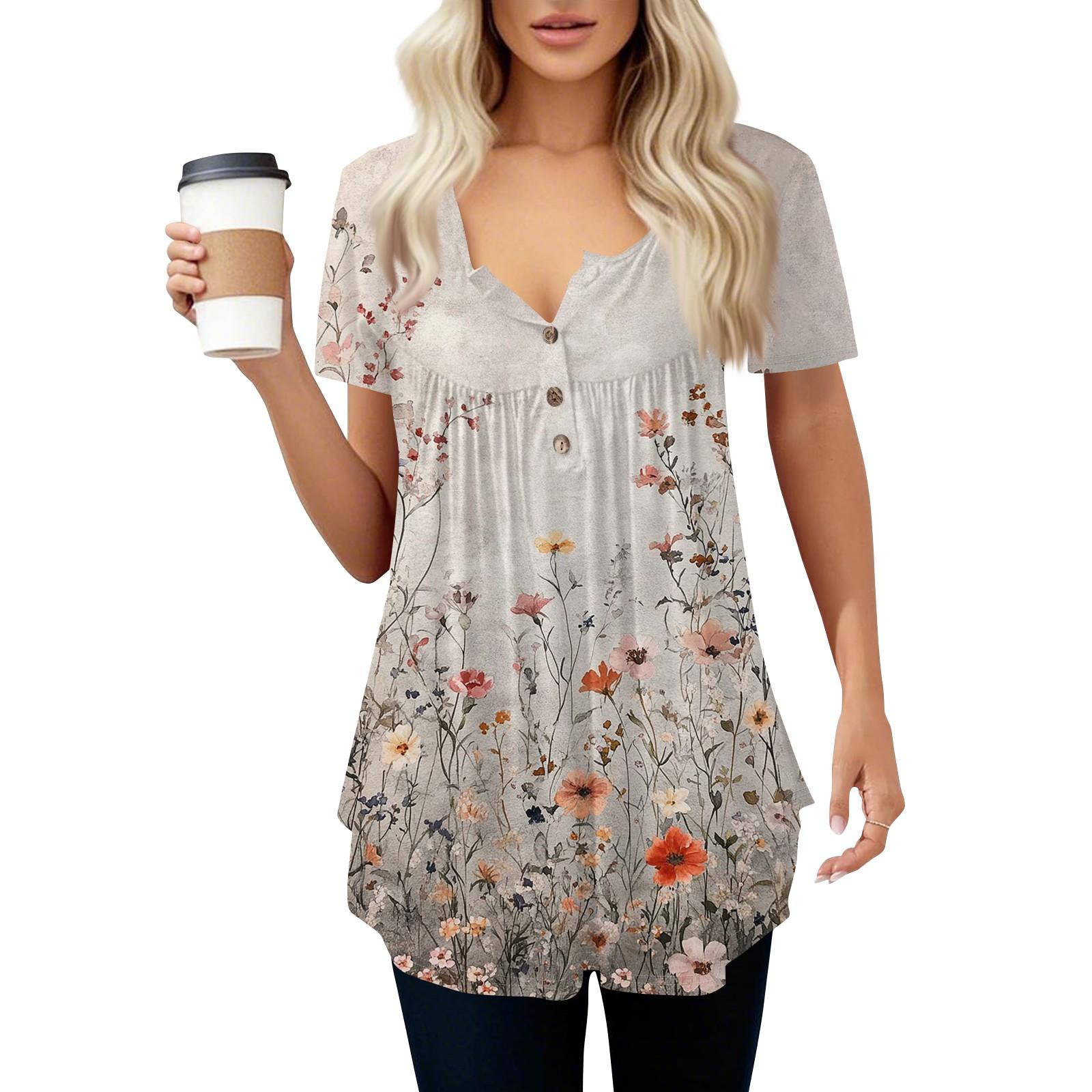 Women s Casual T-Shirt Printed Round Neck Pullover Short Sleeve Top S хакі
Women s Casual T-Shirt Printed Round Neck Pullover Short Sleeve Top S хакі