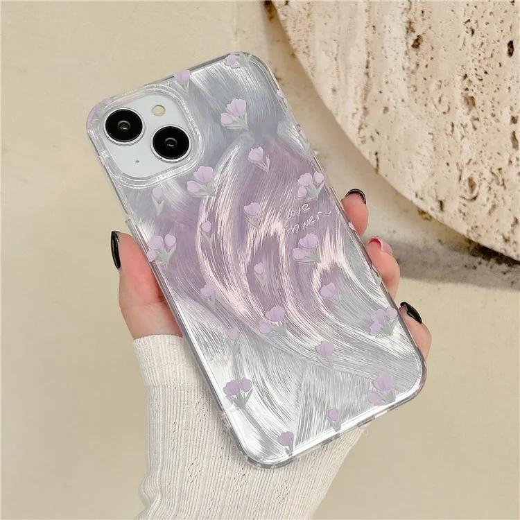 Для iPhone 15 Чехол ТПУ С Рисунком Печати Лазерным Эффектом Мягкий Чехол Для Телефона ТПУ - Фиолетовый Тюльпан
Для iPhone 15 Чехол ТПУ С Рисунком Печати Лазерным Эффектом Мягкий Чехол Для Телефона ТПУ - Фиолетовый Тюльпан