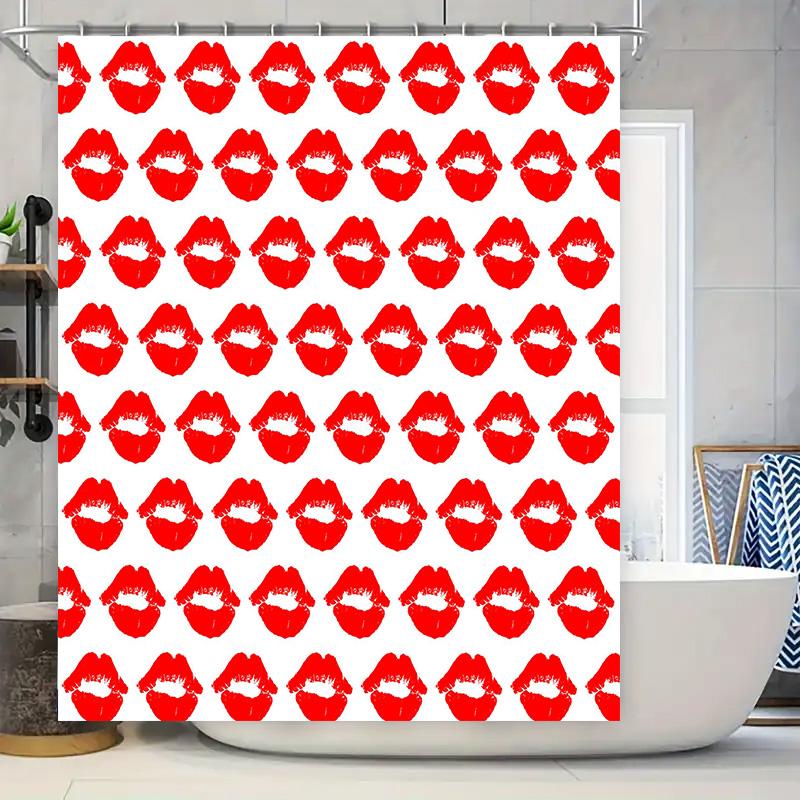 Vibrant Red Lip Print Shower Curtain Waterproof Bathroom Decor Home Decoration Diy Fabric Backsplash Wall Coverings Modern Desig W60H190(CM)-1 Pcs
Vibrant Red Lip Print Shower Curtain Waterproof Bathroom Decor Home Decoration Diy Fabric Backsplash Wall Coverings Modern Desig W60H190(CM)-1 Pcs