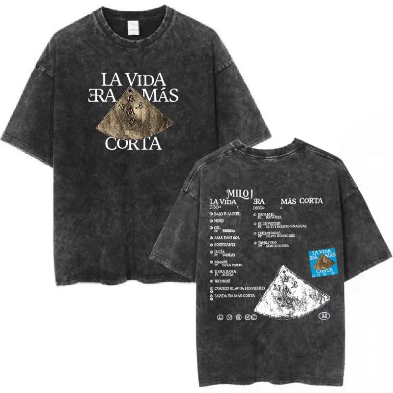 Washed Vintage Rapper Milo J La Vida Era Mas Corta Album T Shirt Unisex Women Fashion Hip Hop Cotton Short Sleeve Tshirt Fan Gifts 2XL
Washed Vintage Rapper Milo J La Vida Era Mas Corta Album T Shirt Unisex Women Fashion Hip Hop Cotton Short Sleeve Tshirt Fan Gifts 2XL