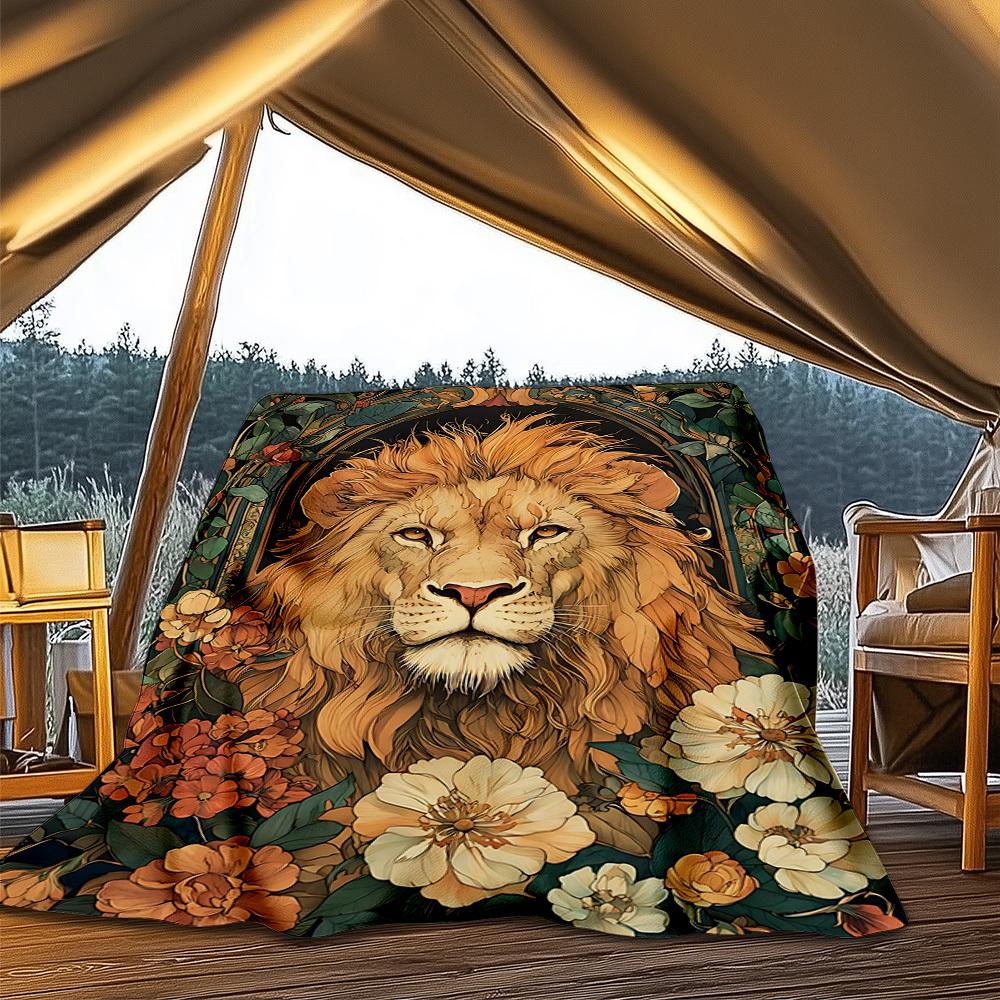 1pc Lion Floral Print Outdoor Blanket - Lightweight Flannel Throw For Travel, Camping, Livingroom, Couch, Chair yy251114240 75x90cm
1pc Lion Floral Print Outdoor Blanket - Lightweight Flannel Throw For Travel, Camping, Livingroom, Couch, Chair yy251114240 75x90cm