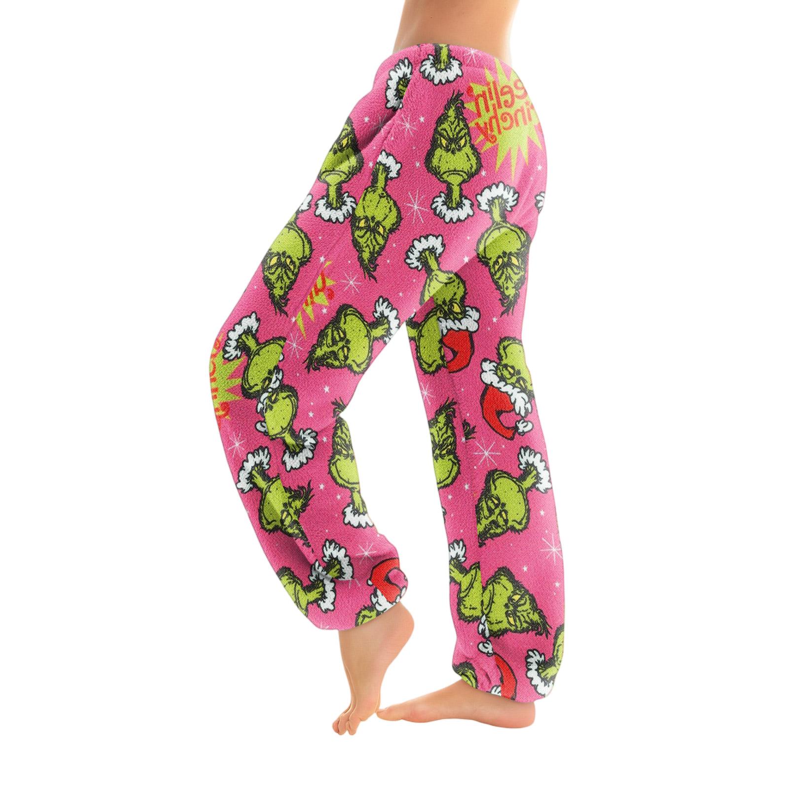 Women s Christmas Print Trousers With Drawstring Cuffs Casual Pants And Pajamas L рожевий
Women s Christmas Print Trousers With Drawstring Cuffs Casual Pants And Pajamas L рожевий