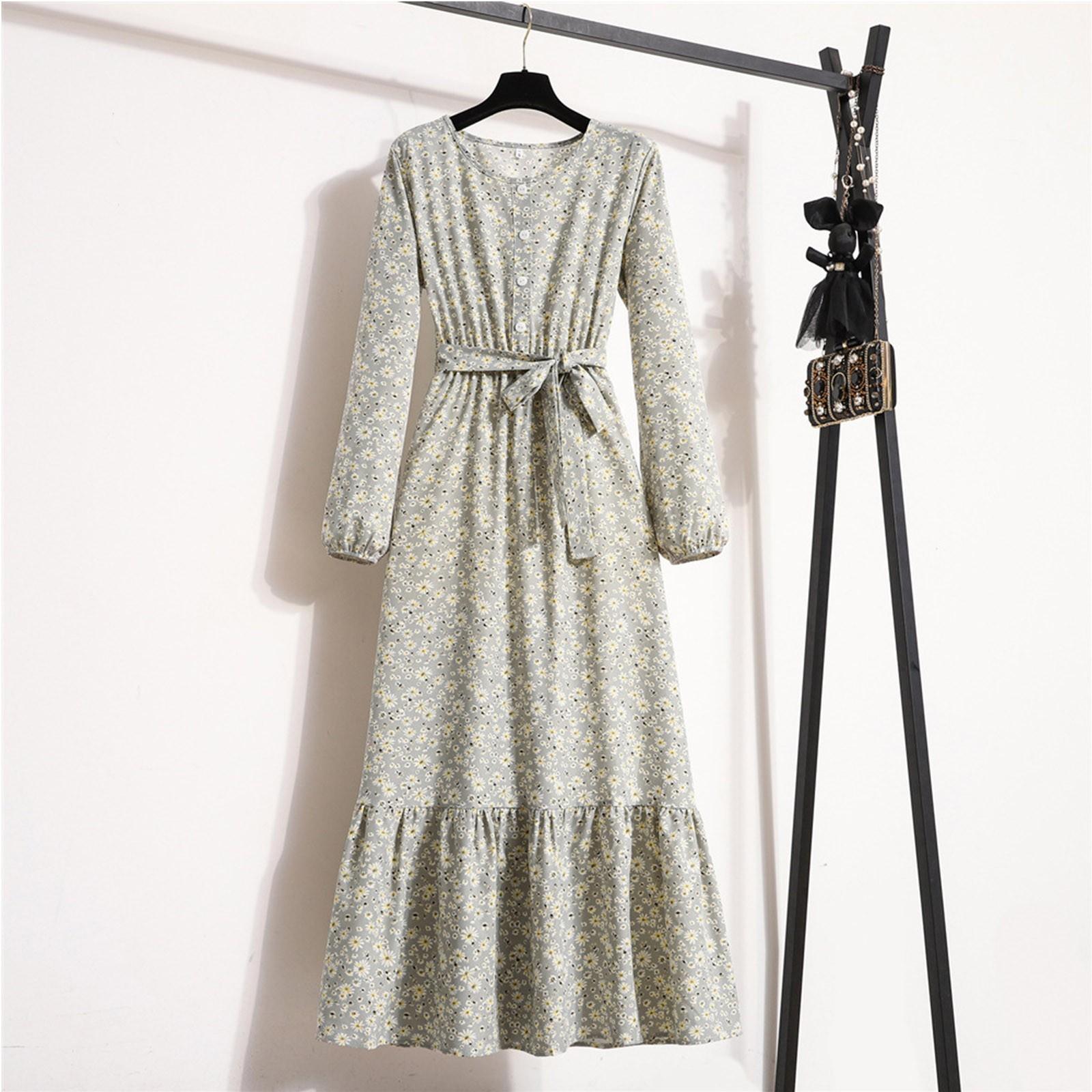 Жіноча мода повсякденна літня сукня з довгим рукавом і принтом L армія зелений колір
Жіноча мода повсякденна літня сукня з довгим рукавом і принтом L армія зелений колір