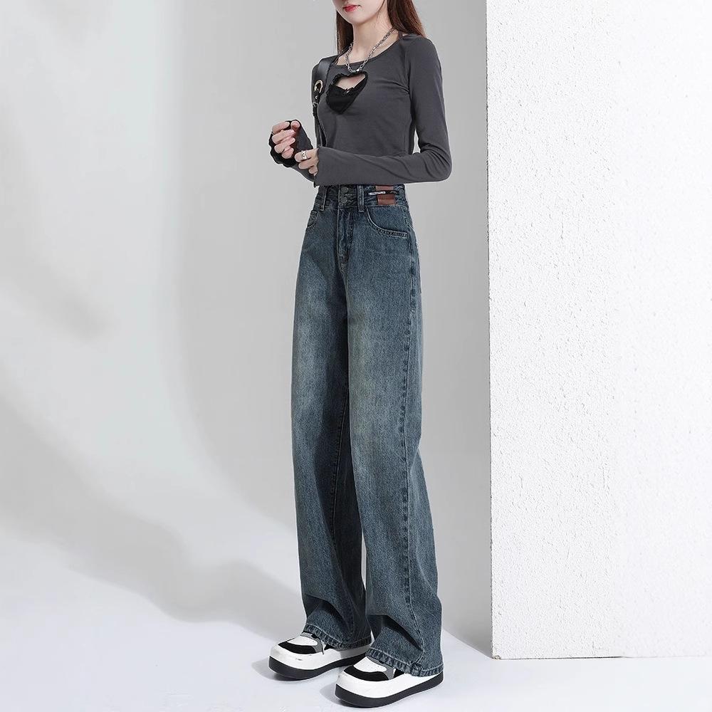2023 Women s High-Waisted Wide-Leg Retro Jeans - Summer Slimming, Loose Fit, Floor-Length L 53-58kg
2023 Women s High-Waisted Wide-Leg Retro Jeans - Summer Slimming, Loose Fit, Floor-Length L 53-58kg