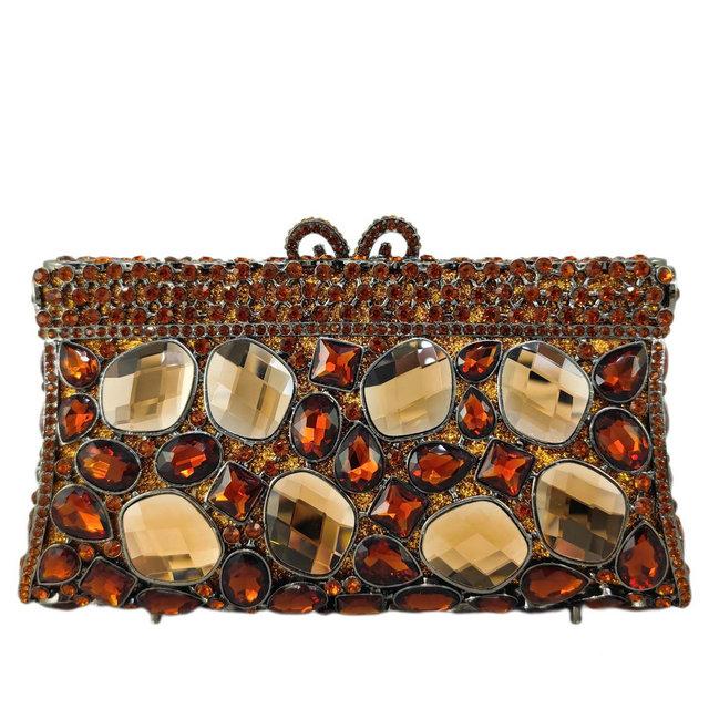 Boutique De FGG Big Gems Women Brown Crystal Clutch Bags Formal Party Rhinestone Evening Handbags and Purses Bridal Wedding Bags Mini and Heavy
Boutique De FGG Big Gems Women Brown Crystal Clutch Bags Formal Party Rhinestone Evening Handbags and Purses Bridal Wedding Bags Mini and Heavy
