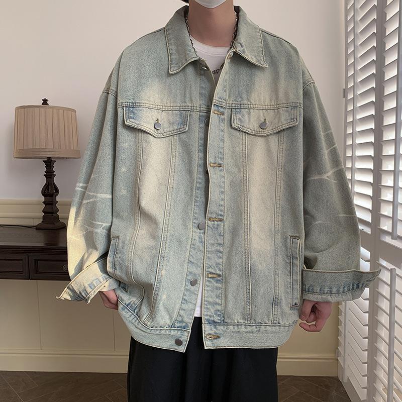 Men s washed old denim jacket spring and autumn American retro high street ruffian handsome casual denim men s jacket 3XL
Men s washed old denim jacket spring and autumn American retro high street ruffian handsome casual denim men s jacket 3XL