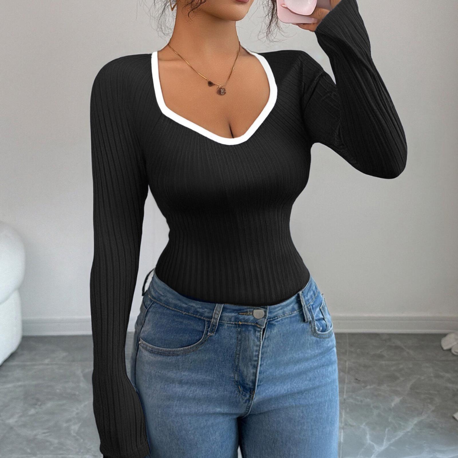 Женская мода Мода Топ с U-образным вырезом Однотонный Полоска Длинный рукав M
Женская мода Мода Топ с U-образным вырезом Однотонный Полоска Длинный рукав M