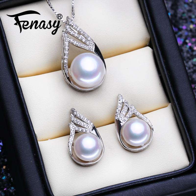 FENASY модное ожерелье с подвеской из пресноводного жемчуга, комплекты ювелирных изделий из натурального жемчуга для женщин, классические серьги-гвоздики с кубическим цирконием
FENASY модное ожерелье с подвеской из пресноводного жемчуга, комплекты ювелирных изделий из натурального жемчуга для женщин, классические серьги-гвоздики с кубическим цирконием