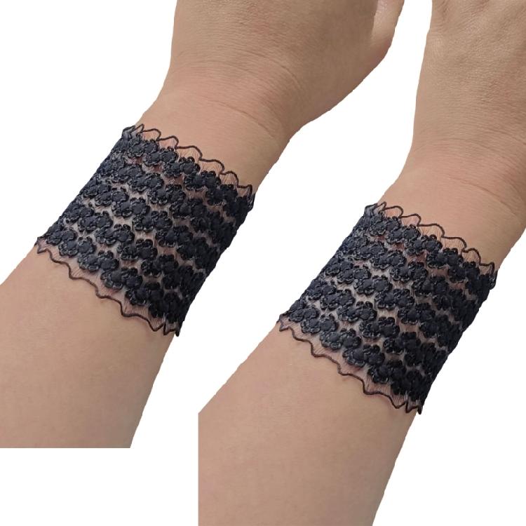 Modifiable Trim Embroidered Wristbands Permanent Elastane Fabric Elegant Plan Women Accessories чорний
Modifiable Trim Embroidered Wristbands Permanent Elastane Fabric Elegant Plan Women Accessories чорний