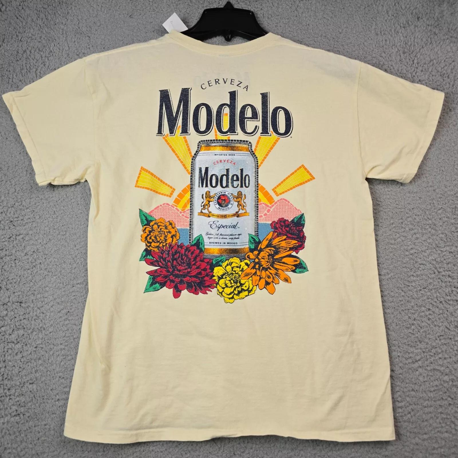 MODELO Beer SHIRT Mens Medium Yellow CERVEZA CASUAL Brew Mexican Lager Logo NWT XL
MODELO Beer SHIRT Mens Medium Yellow CERVEZA CASUAL Brew Mexican Lager Logo NWT XL